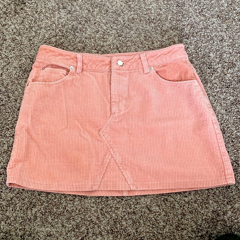 Pink Corduroy mini skirt
